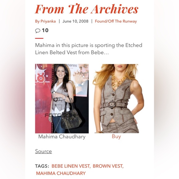 Y2K Bebe Linen Belted Vest size 4 - Picture 7 of 10